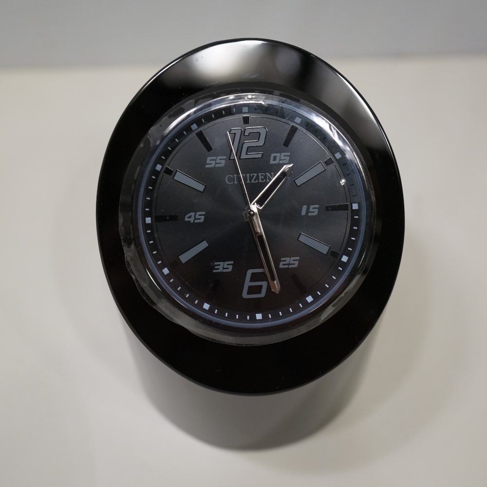 Citizen Black Desk Clock Contemporary and Modern
